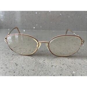 La Strada Eyeglasses Frames ONLY 118 0N3S Gold Metal 54-16-140 Full Rim pink